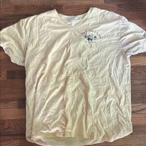 Yellow Graphic V-Neck T-Shirt